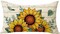 Sunflower Lumbar Pillow Cover 12x20 – Spring Summer Floral Eucalyptus Leaves Design, Farmhouse Rectangular Couch Cushion Case for Indoor Outdoor Decor